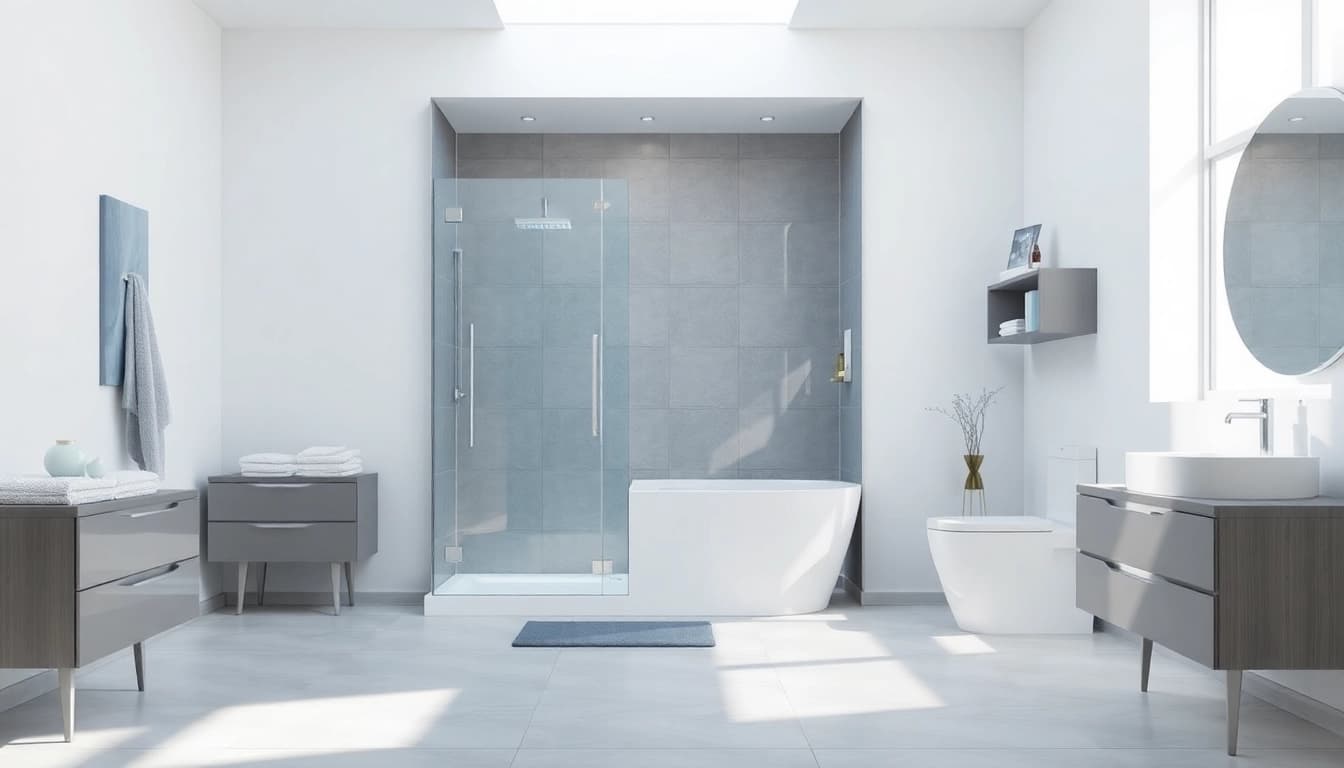 Sonni sanitär GmbH präsentiert elegante Badezimmerprodukte in modernem Stil.