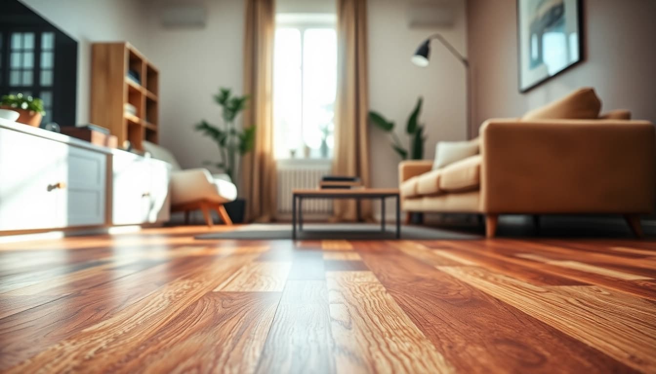 Discover the beauty of cheap vinyl flooring in a stylish living space's close-up view.