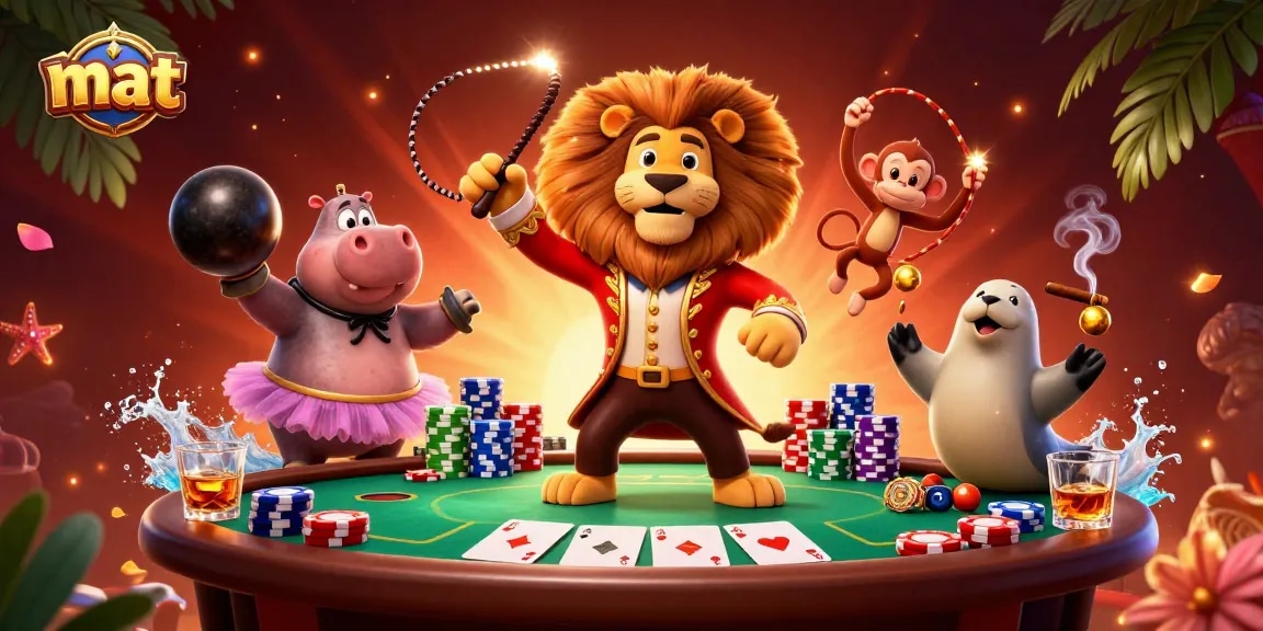 Experience thrilling casino action with mat-inspired characters engaging in vibrant gambling adventures.