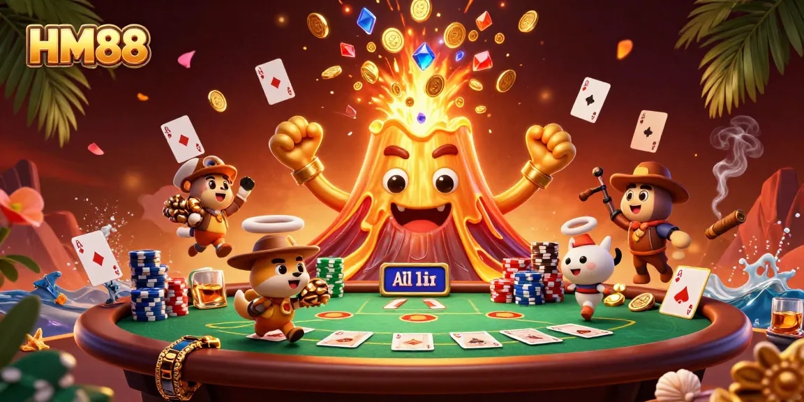 Experience thrilling gameplay with HM88's vibrant casino atmosphere and treasure-hunting adventure