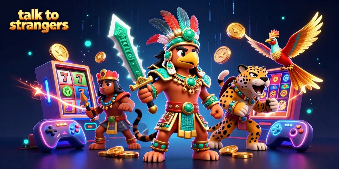 Engage in fun interactions as you talk to strangers while winning on casino slots!
