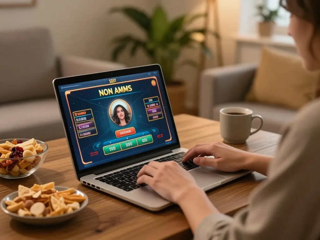 Engaging in casino non aams online gaming from the comfort of home, creating a relaxed atmosphere.