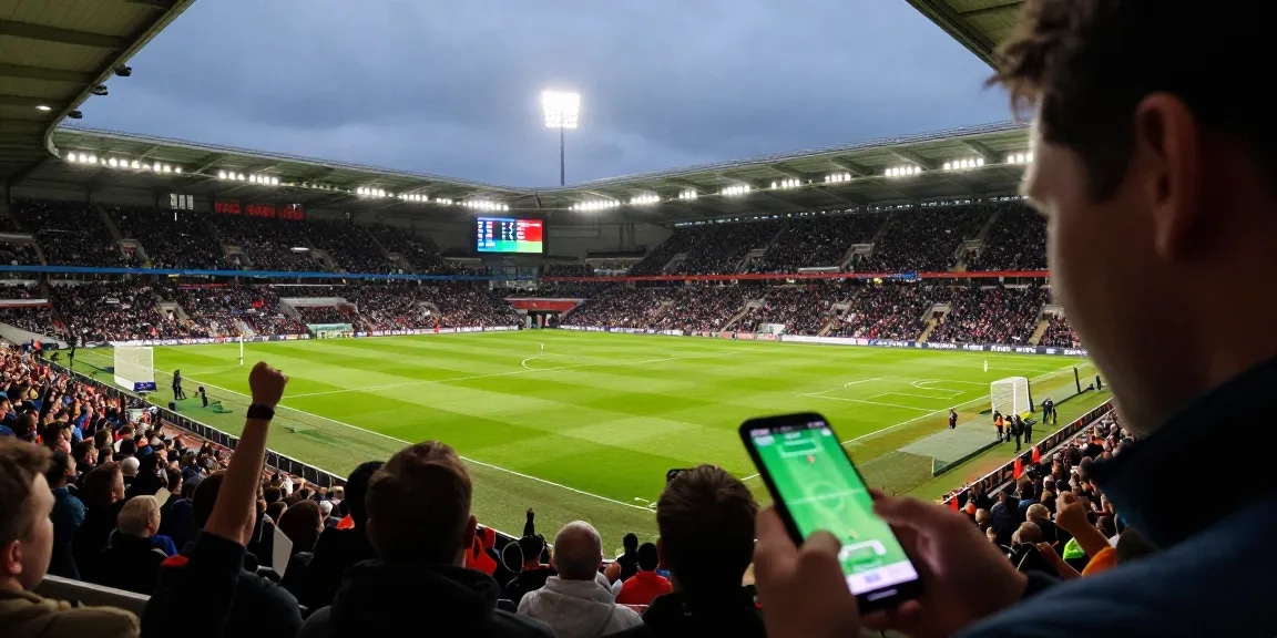 Live World Cup - Cabong TV betting predictions and match odds in an electrifying stadium scene.