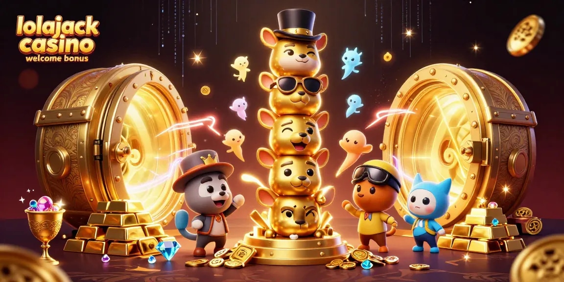 Experience the excitement of the lolajack casino welcome bonus with dynamic 3D casino elements!