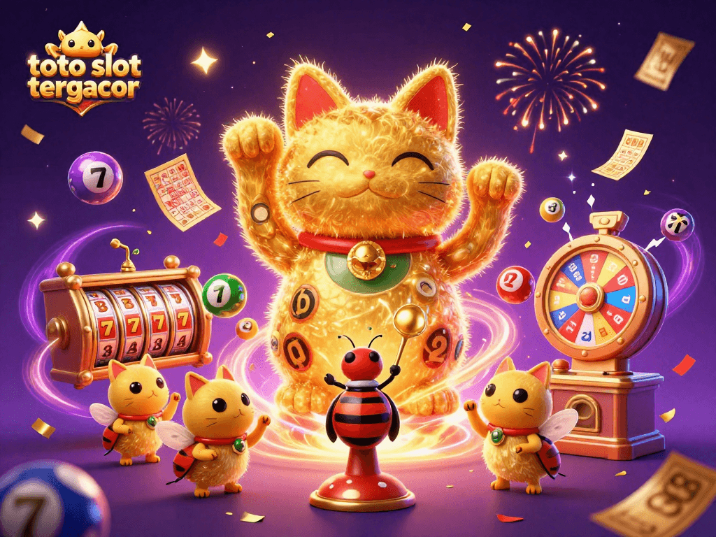 Experience vibrant wins with toto slot tergacor surrounded by colorful casino elements in a festive atmosphere.