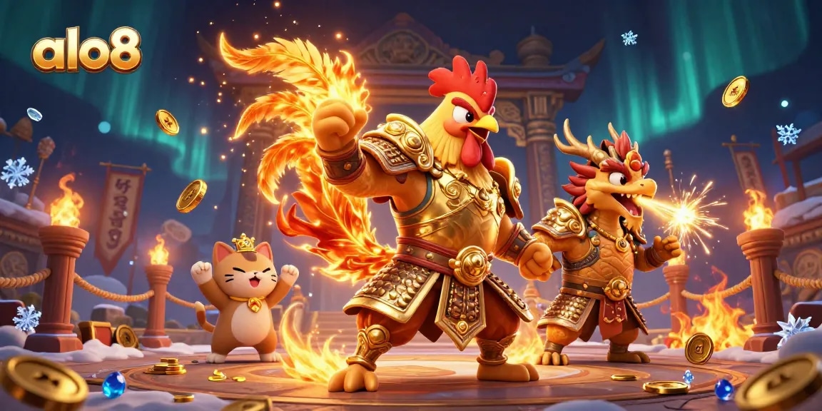 Watch the legendary rooster warrior unleash its power in the alo8 online casino arena.