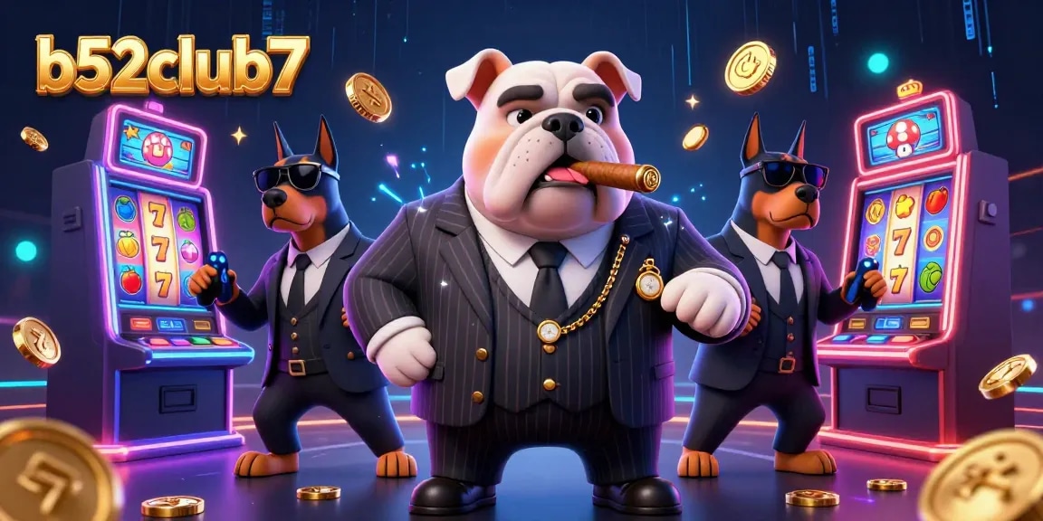 Experience thrilling gameplay with b52club7, featuring slot machines, a mafia boss, and dynamic gaming elements.