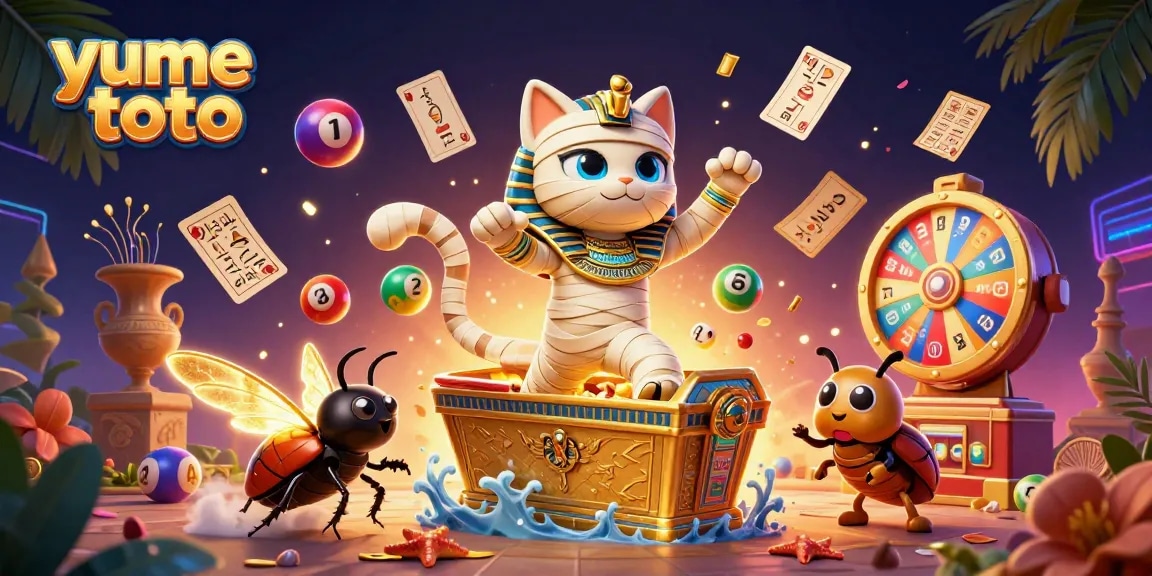 Menang di yume toto dengan angka JP tercepat, melihat mumi kucing keluar dari sarcophagus penuh gold dalam kasino.