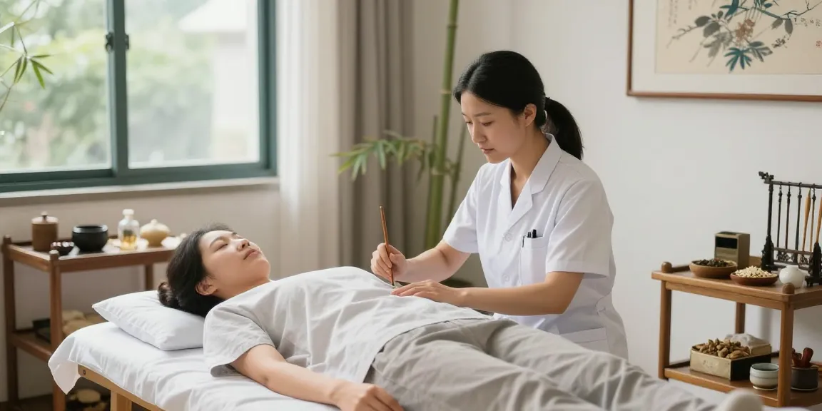 Effective treatment at 수원교통사고한의원 showcasing acupuncture therapy for accident recovery.