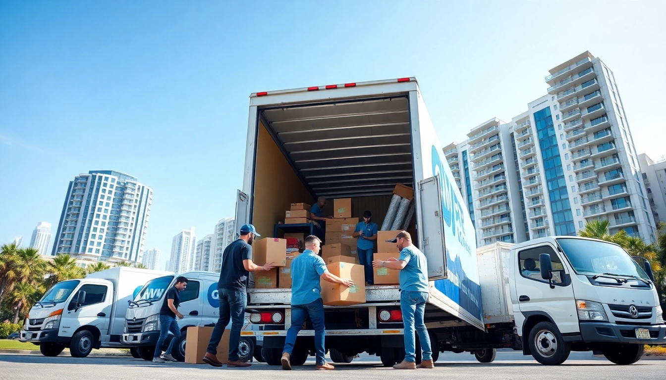 Provincial movers efficiently loading a truck in an urban setting, highlighting professionalism.