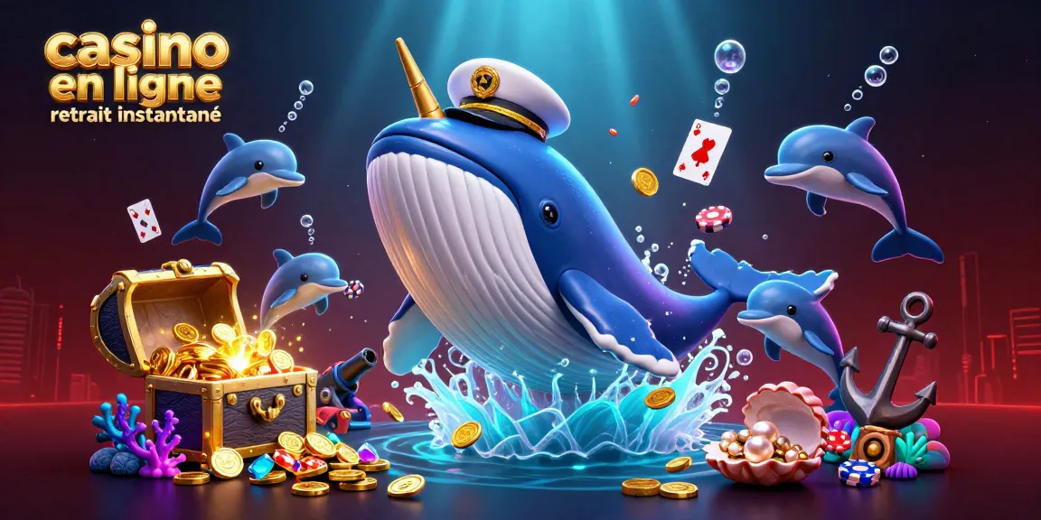 Casino en ligne retrait instantané : plongez dans l'univers des jeux avec une illustration marine dynamique