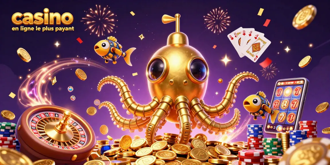 Découvrez la magie du casino en ligne le plus payant avec un kraken et des pièces d'or.