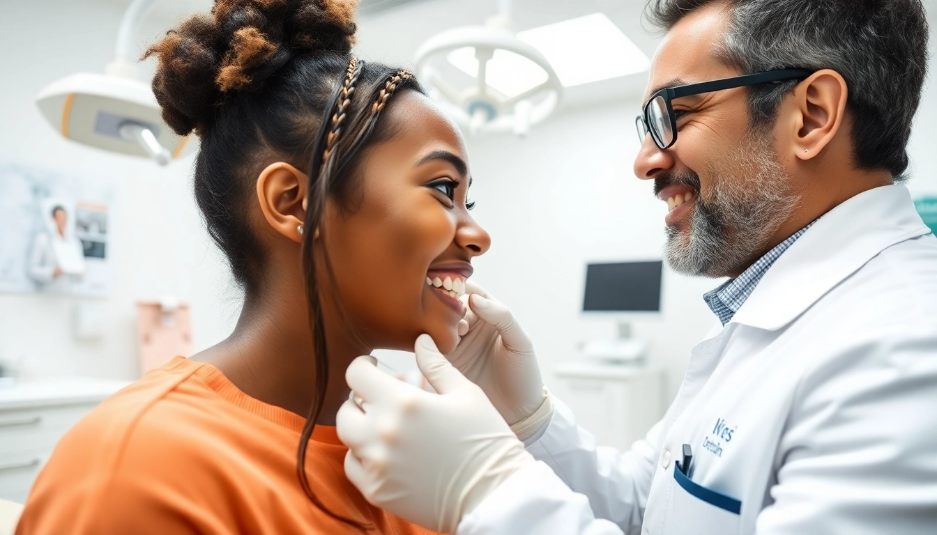 Smiling patient experiencing level orthodontics north care in a modern clinic
