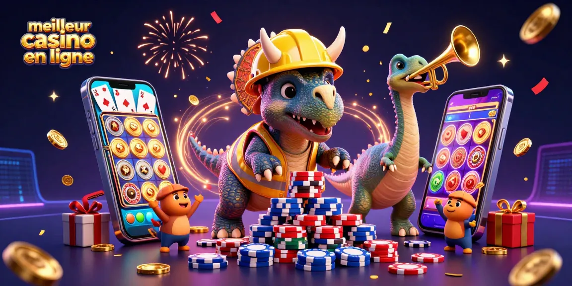 Gagnez au meilleur casino en ligne avec des scènes de jeux de casino animés et colorés.