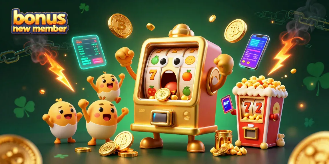 Experience the thrill of bonus new member promotions with golden slot machines celebrating jackpots.