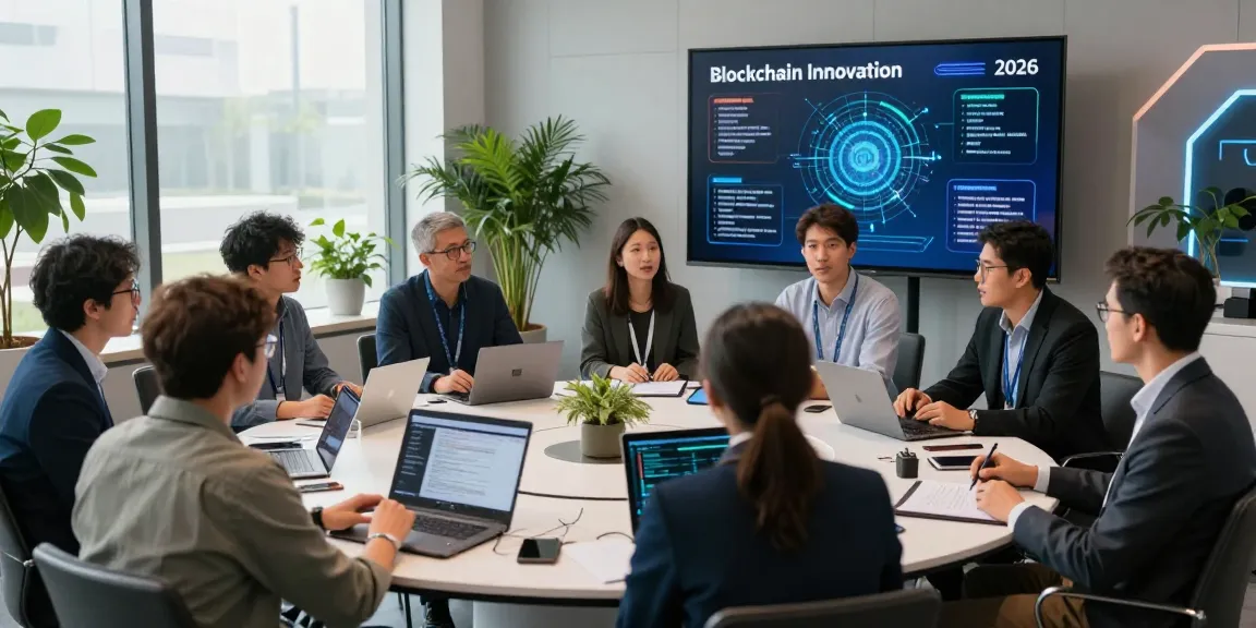 Blockchain 2026 conference attendees engaging in discussions about future innovations.