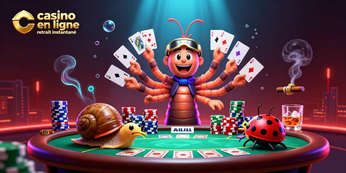 Retrait instantané dans un casino en ligne captivant avec un dealer millipède dans une ambiance vibrante