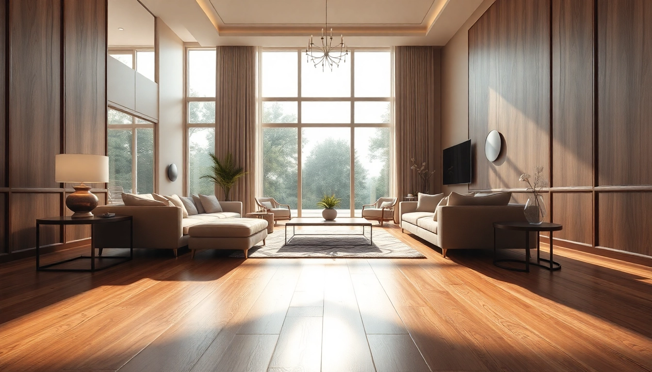 Beautiful luxury vinyl flooring enhances the elegance of a cozy living space with warm tones.