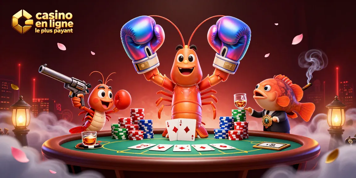 Les personnages dans un casino en ligne le plus payant, jouant avec des jetons et des cartes au poker.