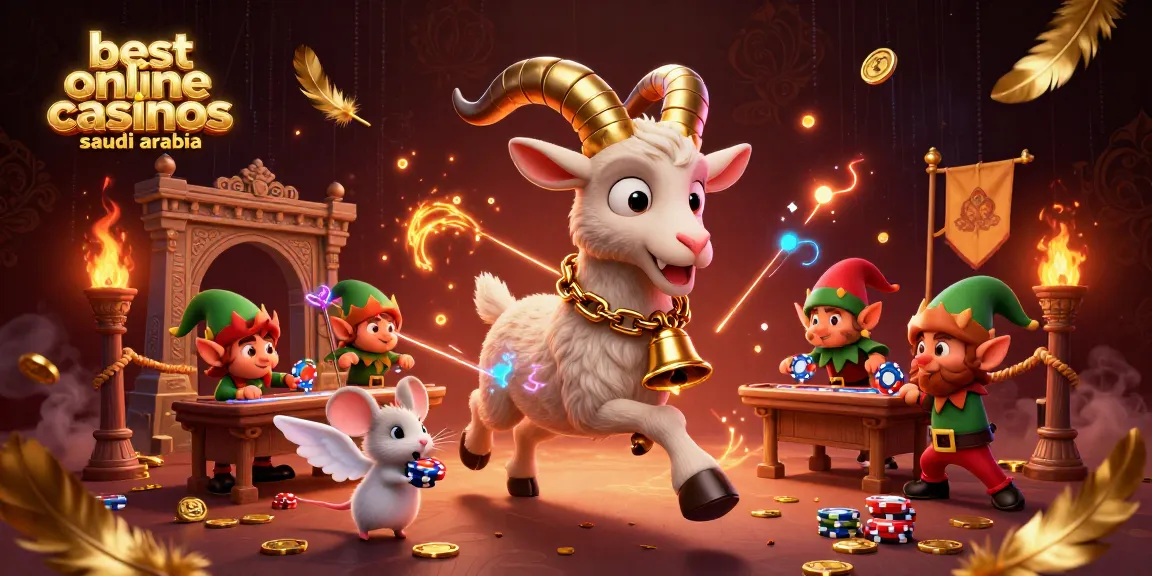 Experience the excitement of the best online casinos saudi arabia with festive characters in a dynamic scene.