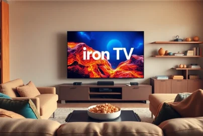 Enjoy streaming on iron tv in a cozy modern living room setting with inviting décor.