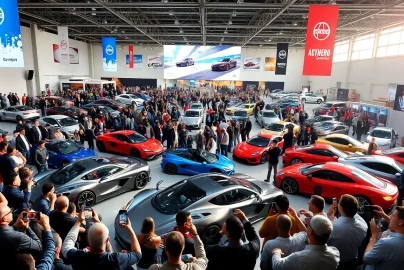 Experience the excitement at the Auto Cars Show with various stunning vehicles on display.