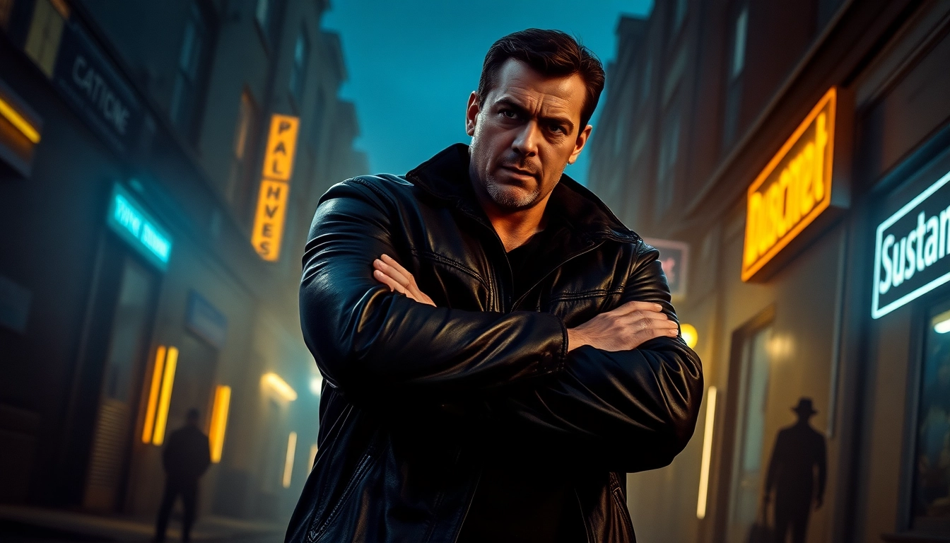 Protagonist in a suspenseful detective scene showcasing Better than Jack Reacher novels.