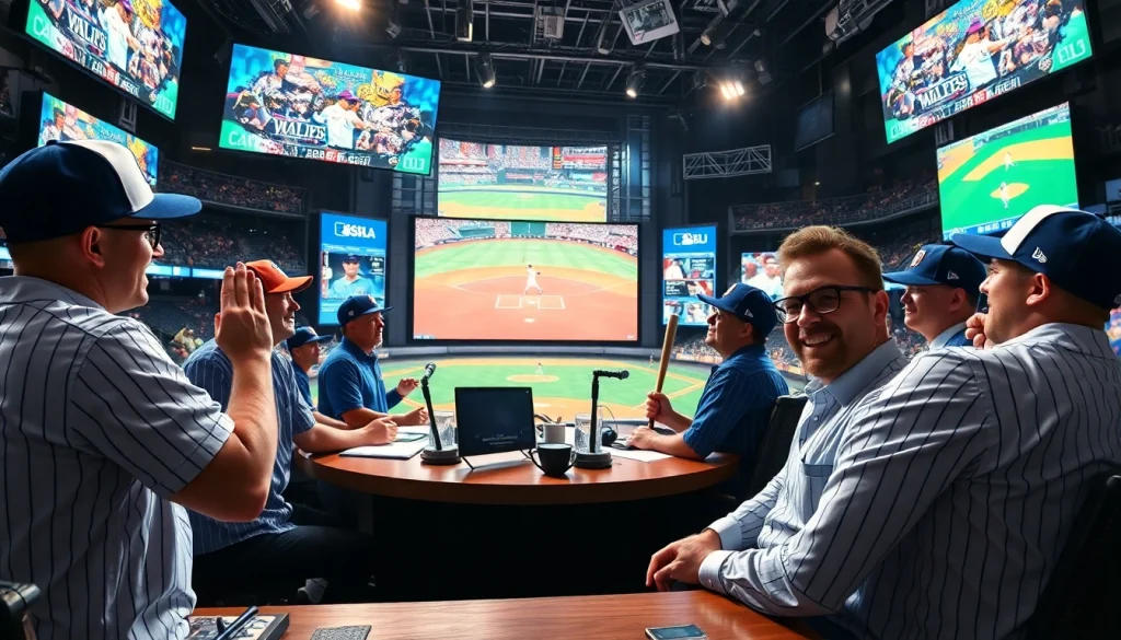 mlb중계 생중계를 진행하는 인기 있는 스포츠 스튜디오의 자세한 모습