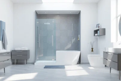 Sonni sanitär GmbH präsentiert elegante Badezimmerprodukte in modernem Stil.