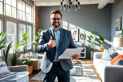 Showcasing a modern home interior in real estate with lively atmosphere and bright lighting.