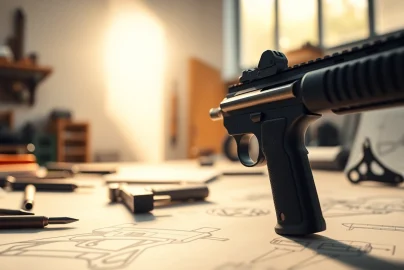 Highlighting the precision design of the wot trigger 3 position in a professional workshop setting.