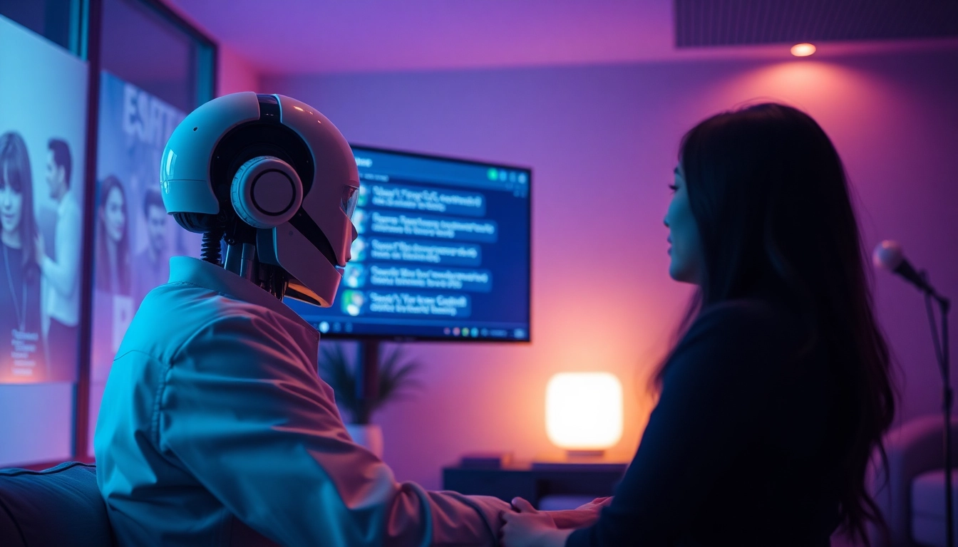 Engaging sex AI chat interaction in a modern, inviting digital space.