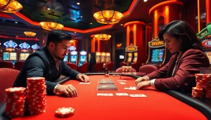 Win big at https://nhacaita88.contact/ with a luxurious poker game scene showcasing excitement and strategy.