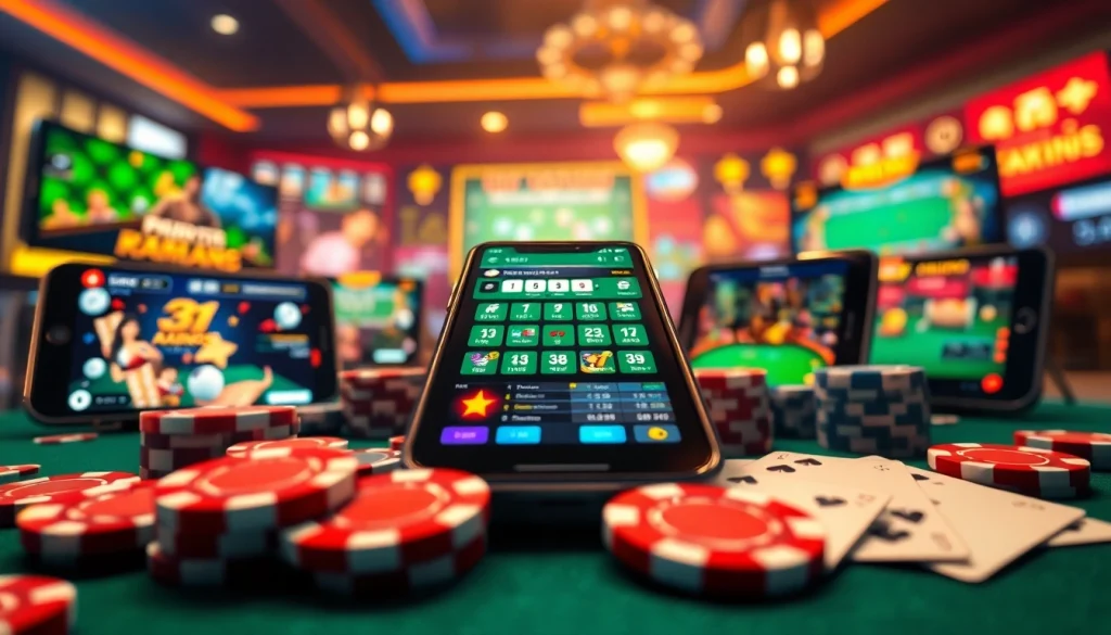 Exciting online gaming experience showcasing nhà cái 789f, featuring vibrant games and dynamic devices.