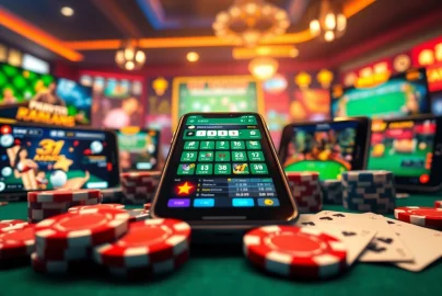 Exciting online gaming experience showcasing nhà cái 789f, featuring vibrant games and dynamic devices.