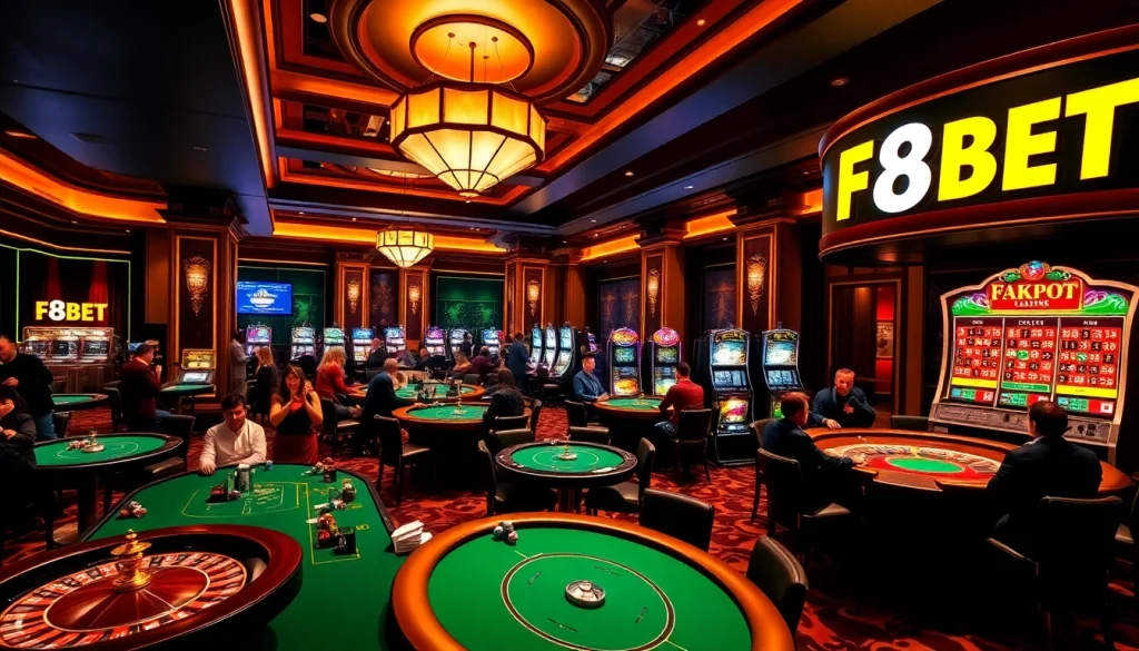 Experience the thrill of online gambling at https://f8bet.dental/ with exciting casino games and vibrant decor.
