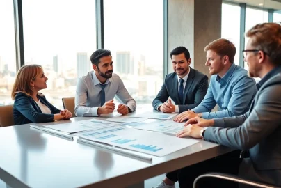 Dental business consultant team engaged in discussions showcasing professionalism and growth.