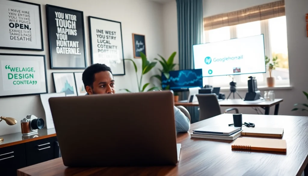 Learn how to get paid for content creation fast with an inspiring home office image.