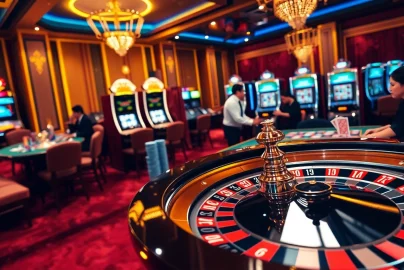 Experience the excitement of gambling at https://f168.today/ with vibrant casino tables, luxury settings, and engaging players.