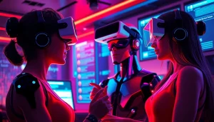 Experience engaging interactions with sex chat AI in a vibrant digital environment.