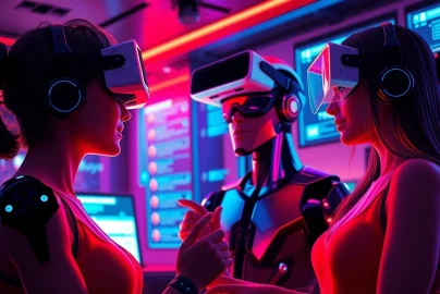 Experience engaging interactions with sex chat AI in a vibrant digital environment.