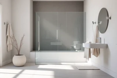 Elevate your bathroom with elegant showers Australia featuring a sleek shower screen and bright minimalistic design.