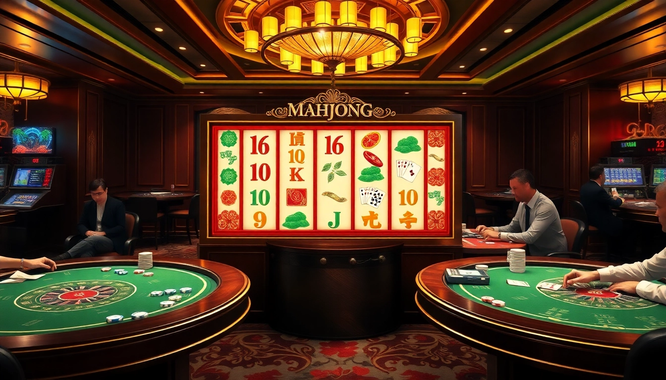 Engage with the mahjong slot demo while playing exciting casino games surrounded by luxury.