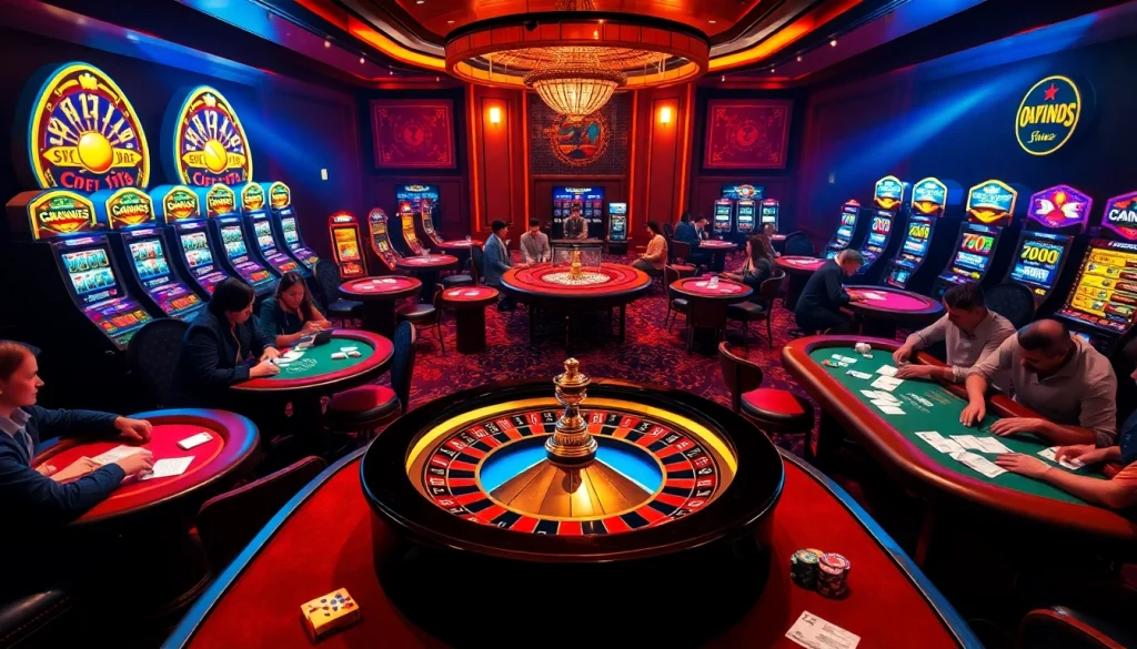 Experience the thrill of trang cá cược vua99 in this vibrant casino scene filled with action.