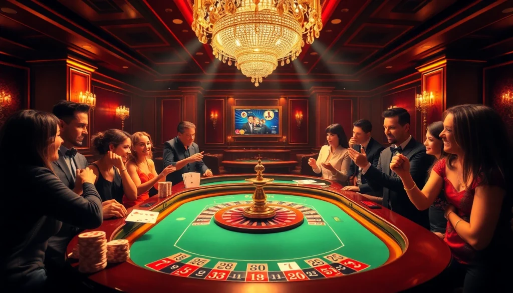 Excitement at a roulette table while exploring rijbewijs kopen in a luxurious casino.