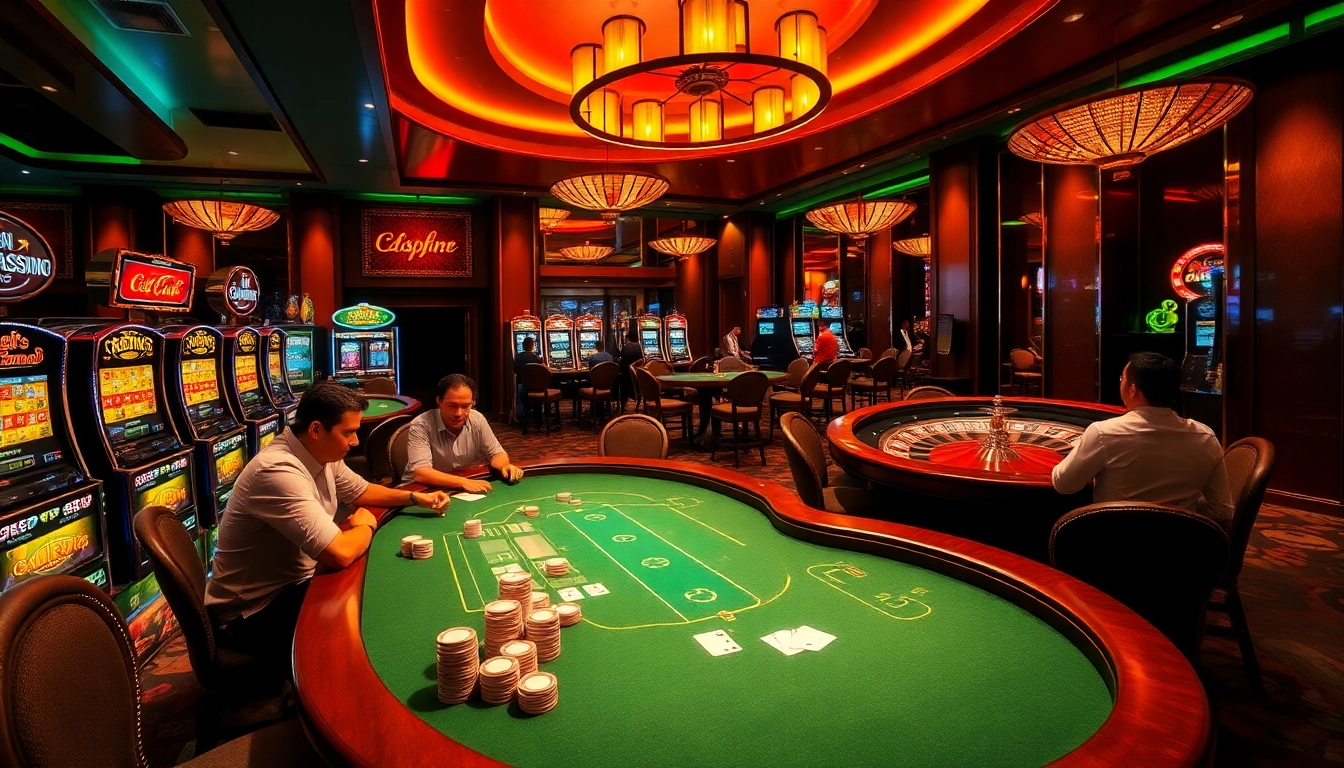 Découvrez le luxe des meilleurs casino en ligne avec des tables vibrantes, des roues de roulette en rotation et des joueurs attentifs.