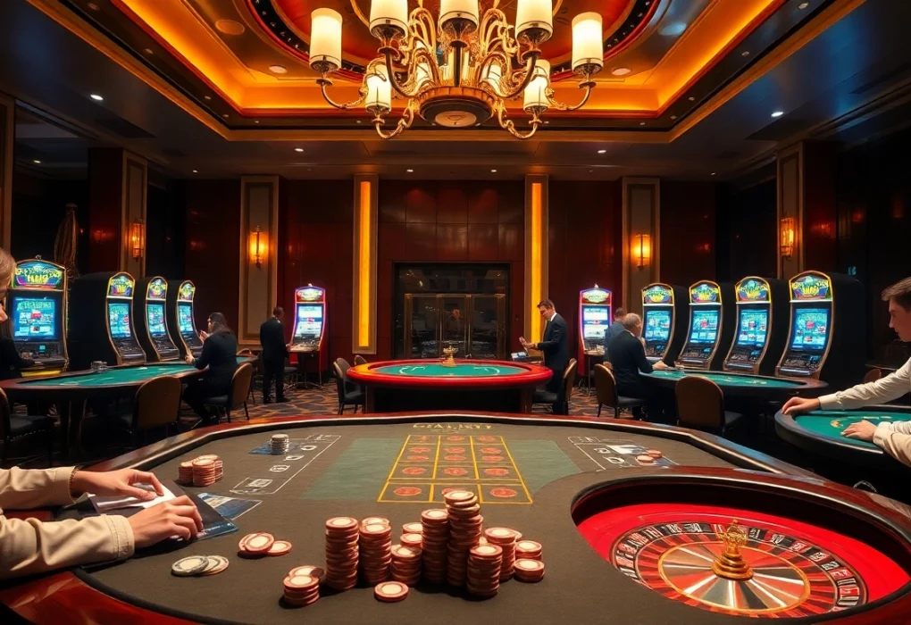 Vivez l'excitation des meilleurs casino en ligne alors que les joueurs s'engagent à des tables luxueuses et des machines à sous.