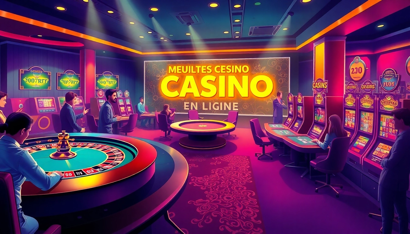 Expérience de jeu dynamique aux meilleurs casinos en ligne avec des tables de roulette et de poker.