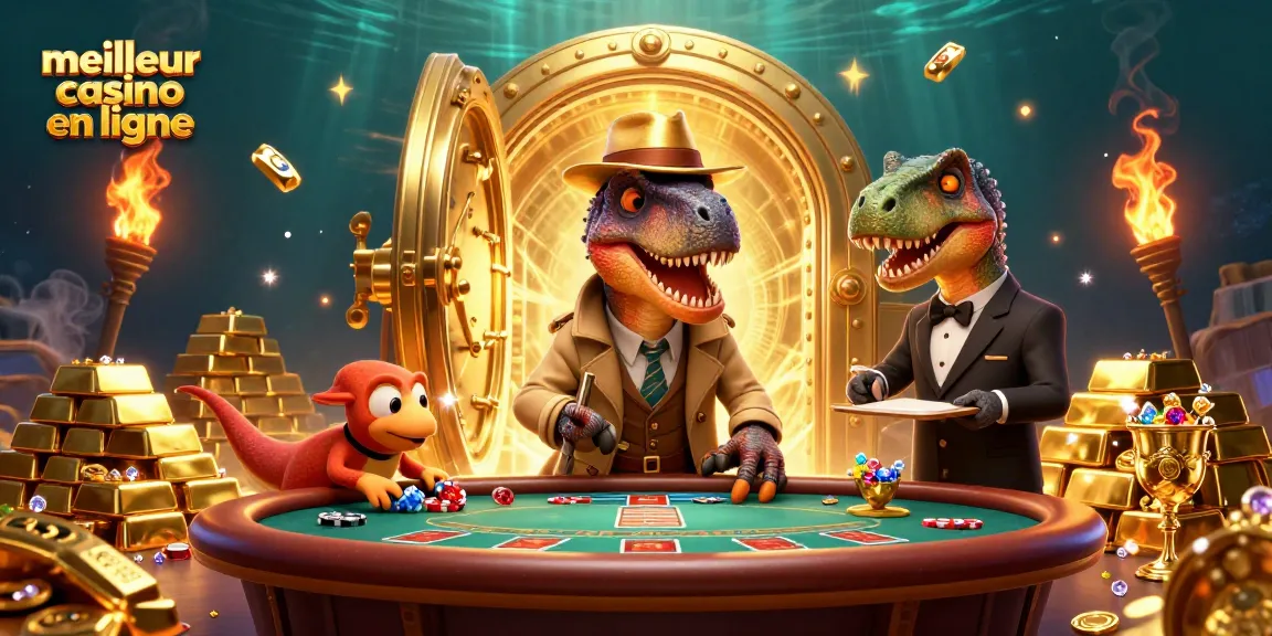 Meilleur casino en ligne avec un velociraptor au blackjack, un pit boss stégosaure et un pickpocket.