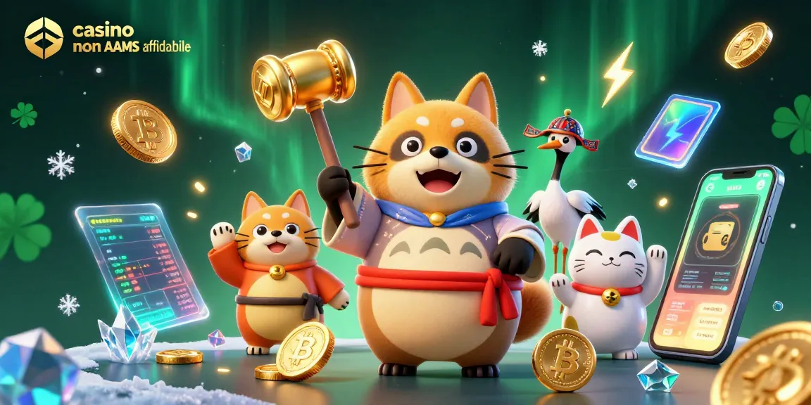 Gioca nel casino non AAMS affidabile con il nostro mascot tanuki fortunato e simboli di criptovaluta.
